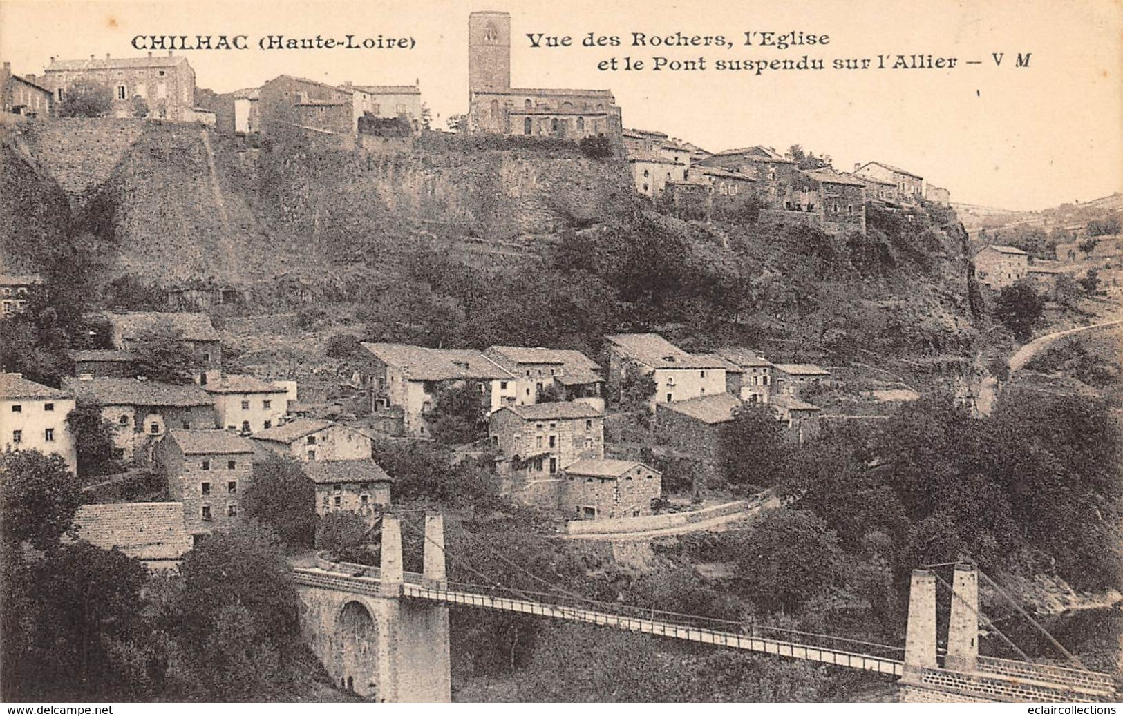 Chilhac      43          Vue Des Rochers Et Du  Pont Suspendu    (voir Scan) - Le Chambon-sur-Lignon