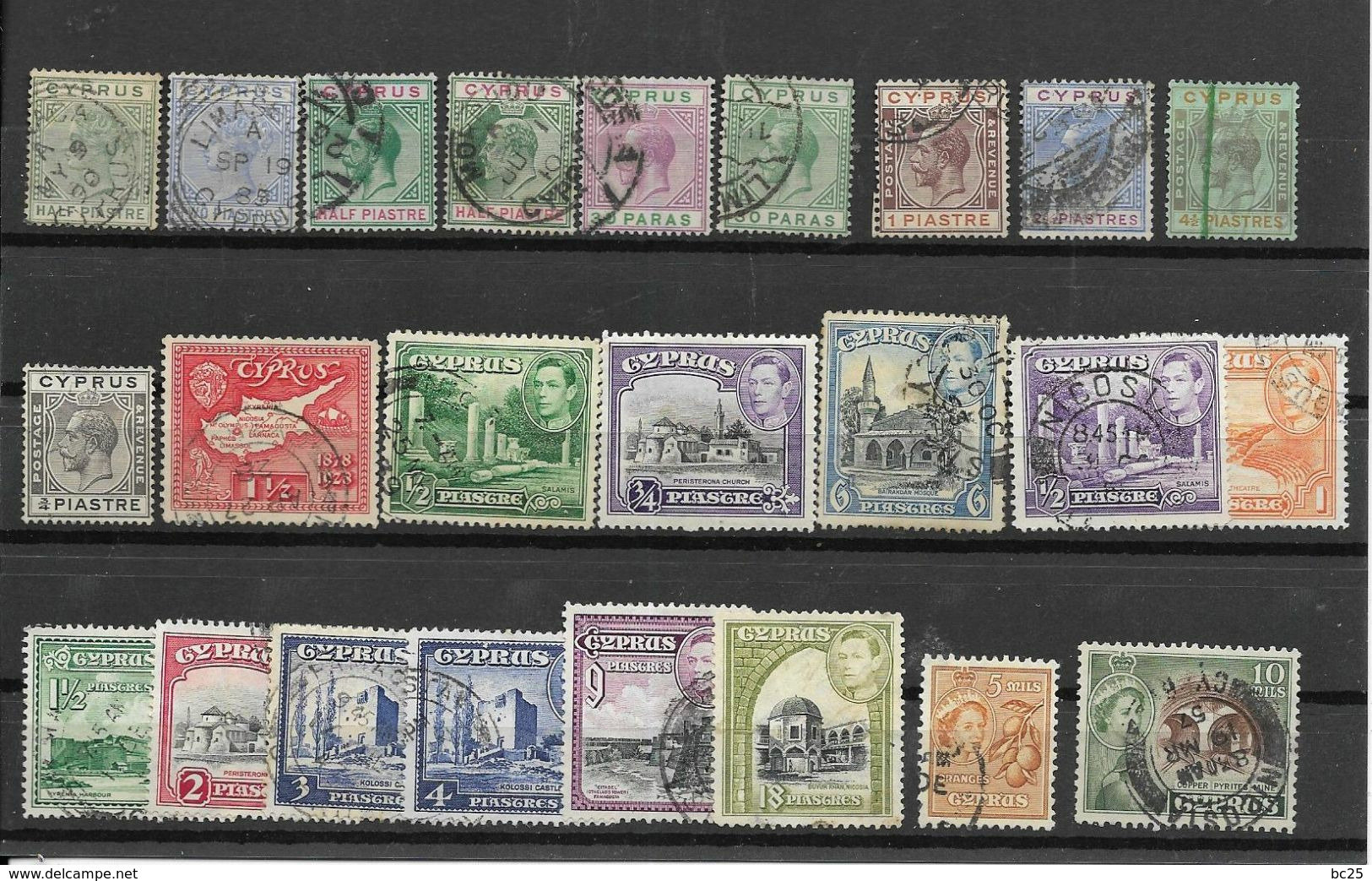 CHYPRE -24 TRES BEAUX TIMBRES OBLITERES -PAS EMINCES -DEPUIS 1881 - Cipro (...-1960)