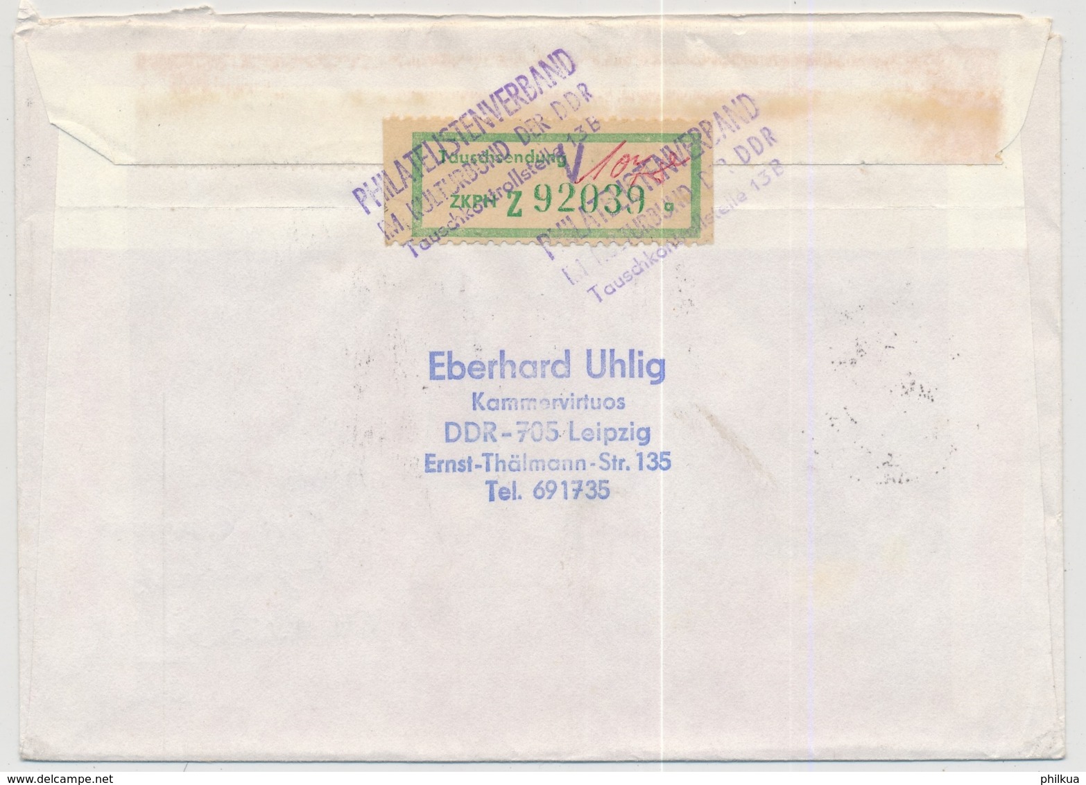 DDR 2303-2307 Satz Auf Eischreibebrief Gelaufen Ab Leipzig In Die Schweiz - Covers & Documents