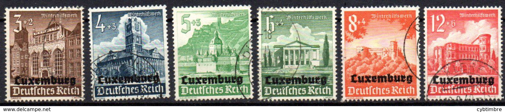 Luxembourg: Yvert N° 33/38; 6 Valeurs - 1940-1944 Duitse Bezetting