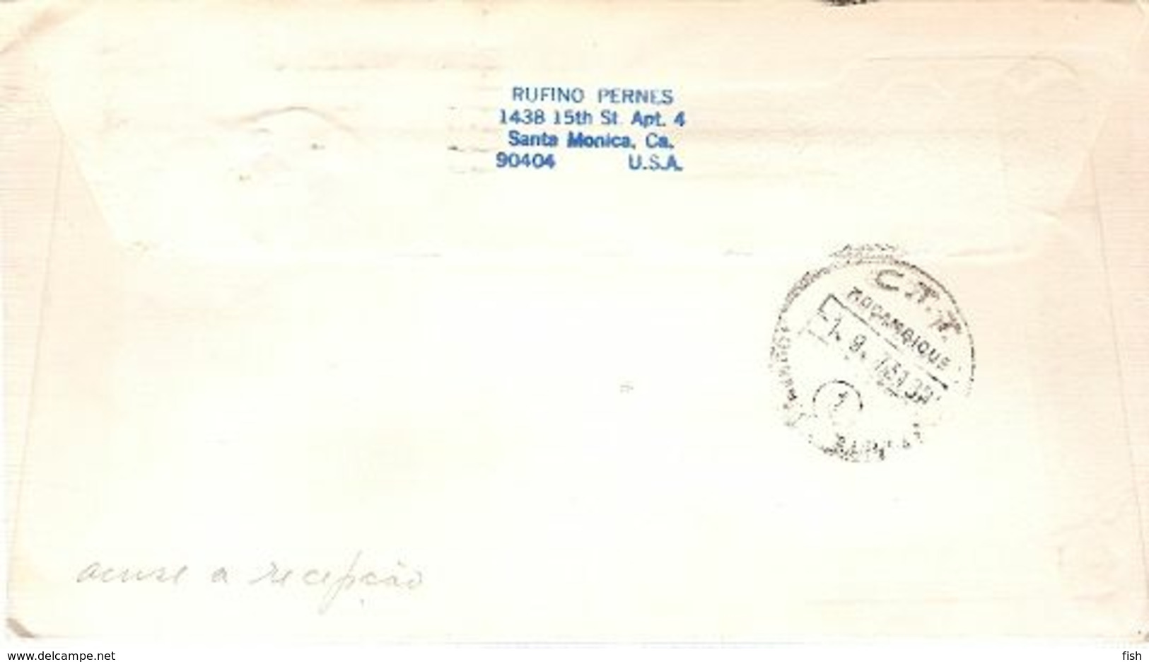 United States & FDC The Landing On The Moon, Los Angeles To Lourenço Marques Mozambique 1969 (9879) - North  America