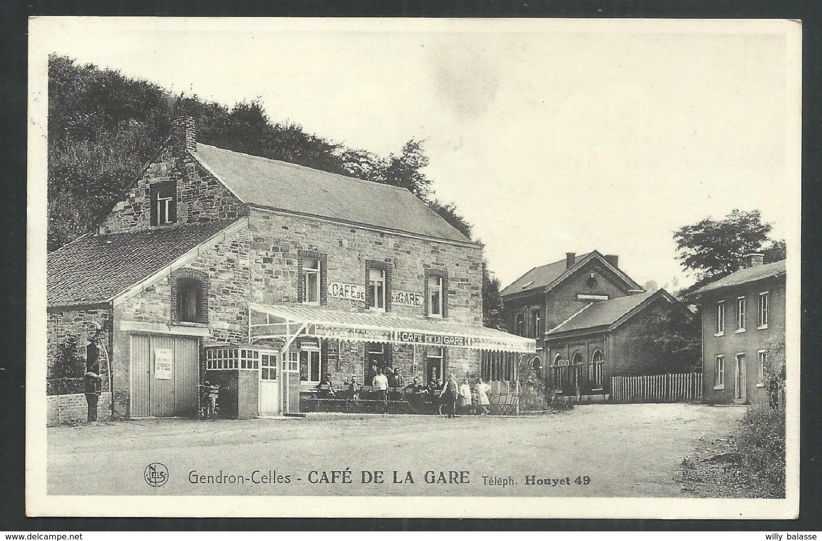 +++ CPA - GENDRON - CELLES - Café De La Gare - Nels - Cachet Relais   // - Celles