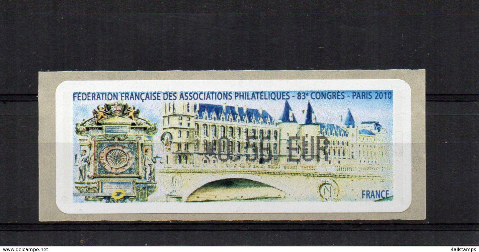 Féderation Française Des Associations Philateliques 83e Congres Paris 2010 €0.56 - 2010-... Illustrated Franking Labels