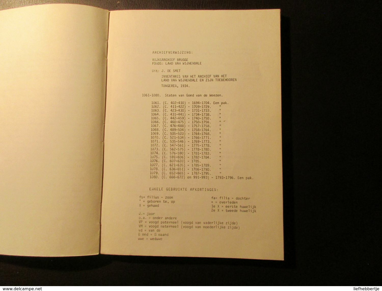 Staten Van Goed Van Het Ambacht Kortemark 1694-1796  -  Genealogie - Door J. Cornette - Kortemark