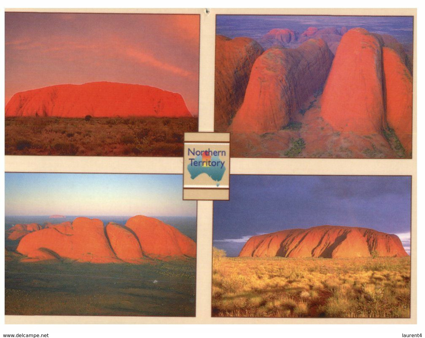 (M 6) Australia - NT - Ayers Rock & Kuta Tjuta Sunset (with Stamp) (BS361) - Uluru & The Olgas