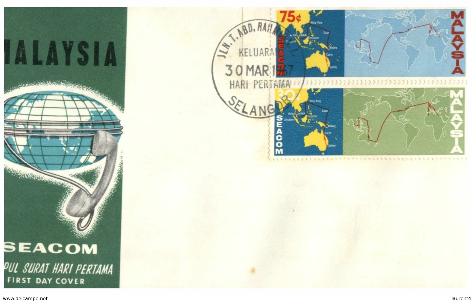 (M 7) FDC From Malaysia  - Premier Jour De Malaisie - 1967 (map) - Malaysia (1964-...)