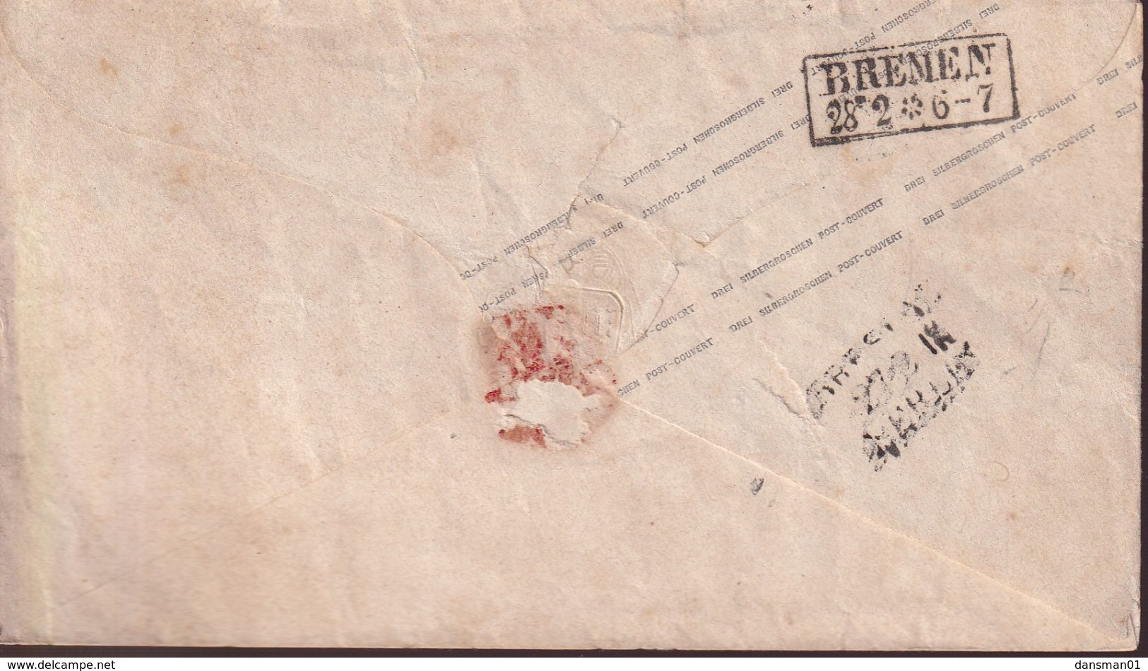 Poland Prephilatelic Cover Breslau-Berlin Railway Cancel On Printed Envelope - ...-1860 Préphilatélie