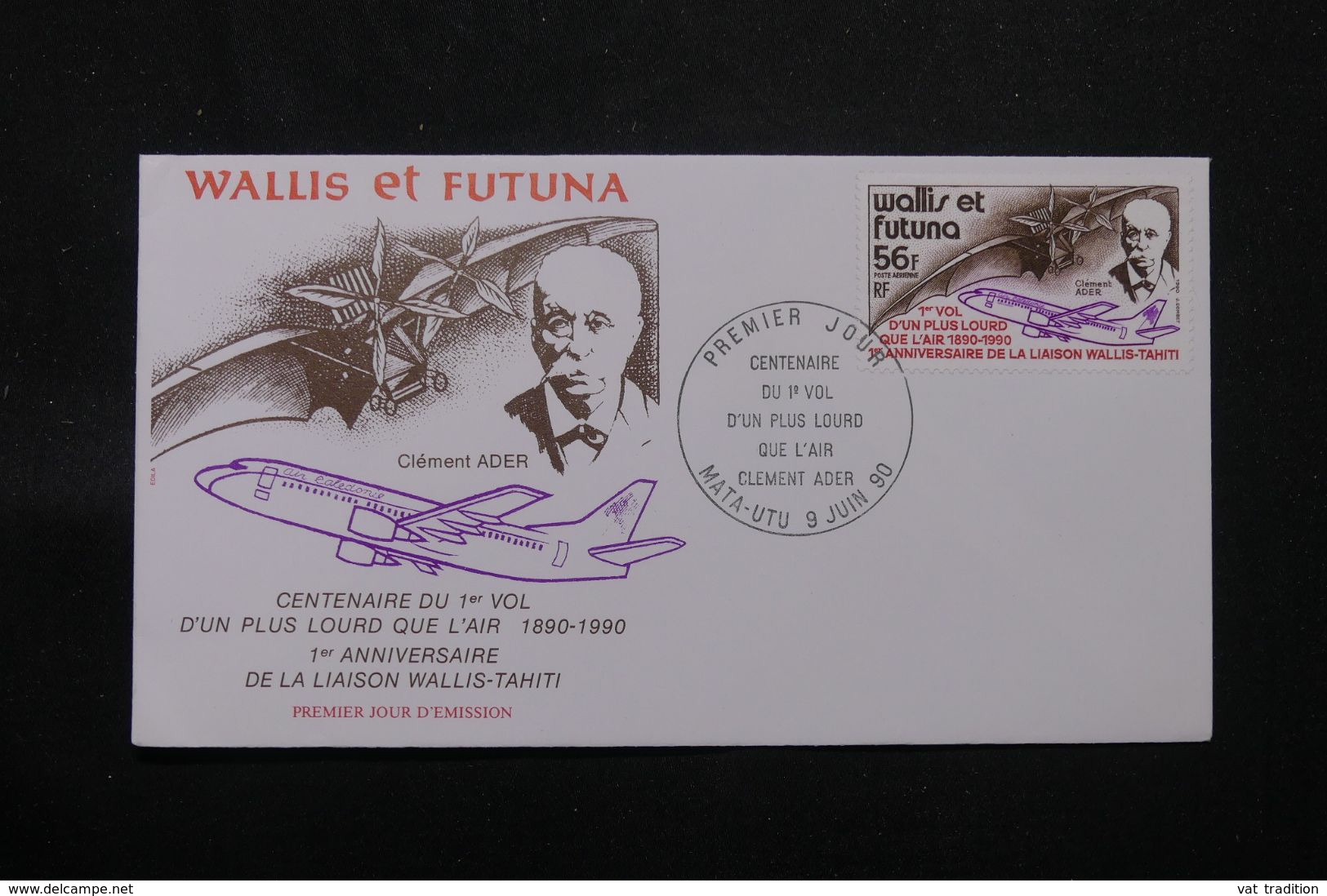 WALLIS & FUTUNA - Enveloppe FDC En 1990 - Clément Ader - L 71241 - FDC