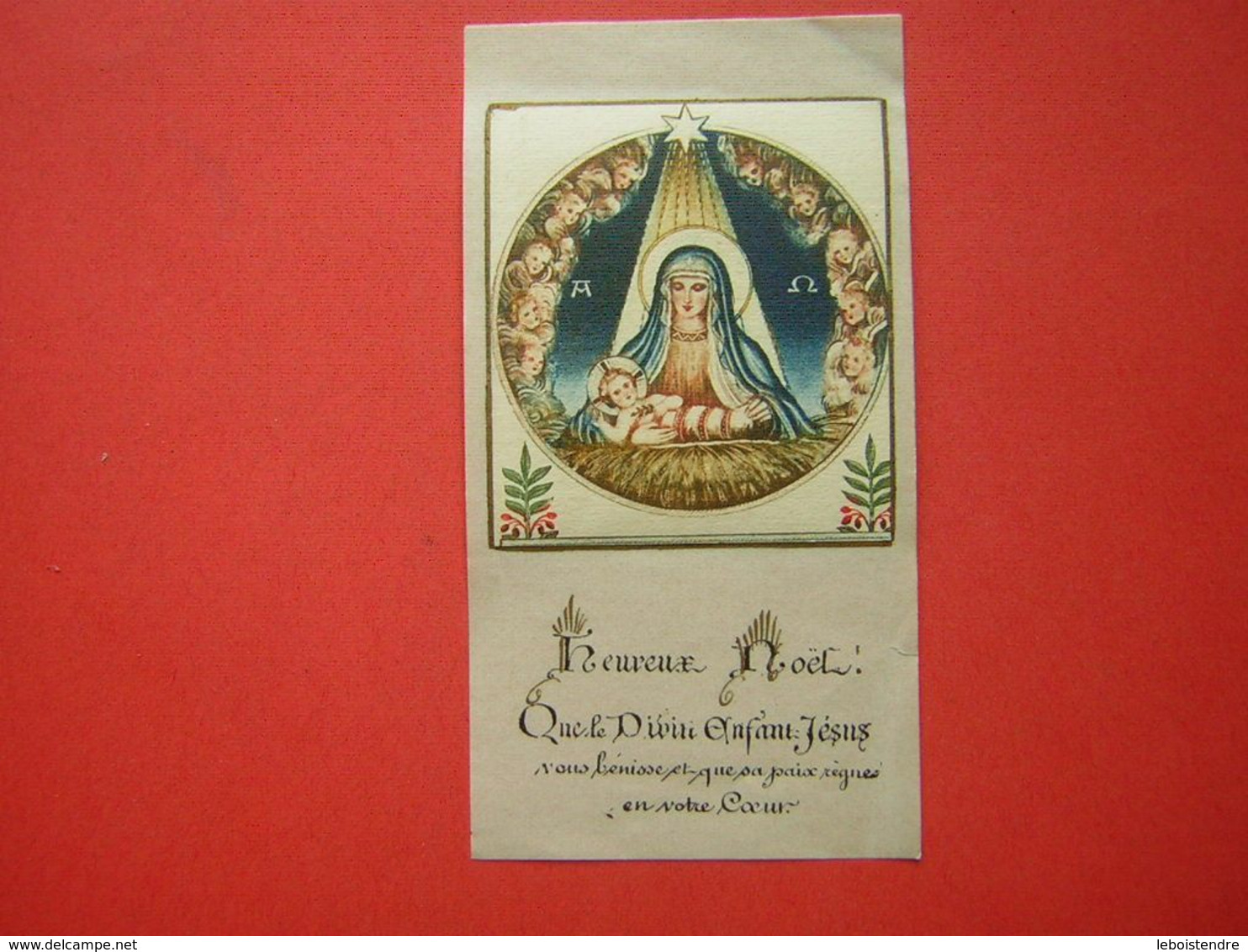IMAGE PIEUSE / RELIGIEUSE  HEUREUX NOEL  QUE LE DIVIN ENFANT JESUS - Images Religieuses