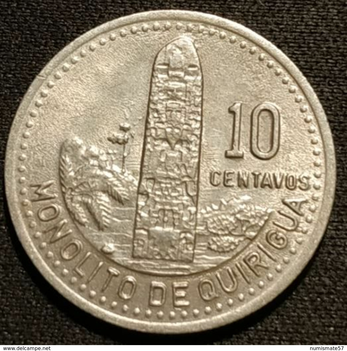 GUATEMALA - 10 CENTAVOS 1991 - KM 277.5 - ( Non-magnétique ) - Guatemala