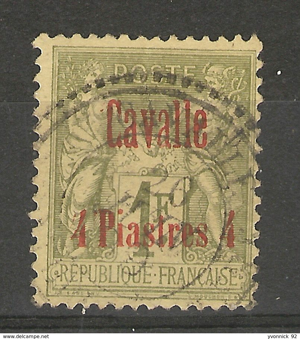 Cavalle_ 1893 - 1F Vert  - Surchargé Beau Cachet N°6  (charniére ) - Used Stamps