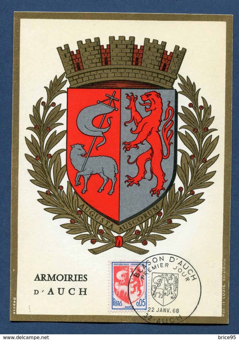 France - Carte Maximum - Armoiries D'Auch - 1966 - 1960-1969