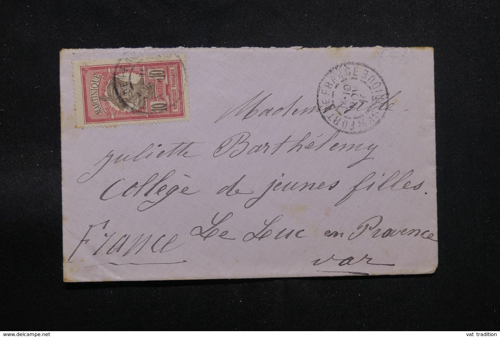 MARTINIQUE - Enveloppe De Fort De France Pour La France - L 71320 - Lettres & Documents