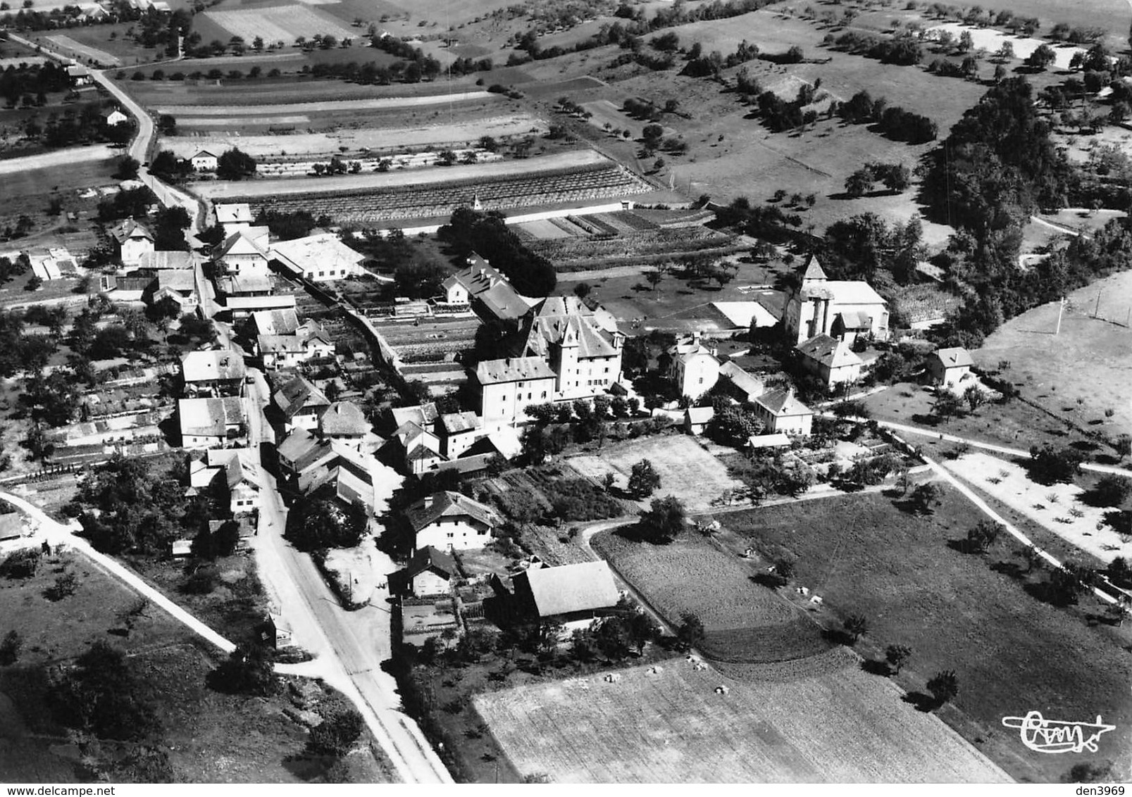 CONTAMINE-sur-ARVE - L'Ecole D'Agriculture Et L'Eglise - Vue Aérienne - Contamine-sur-Arve