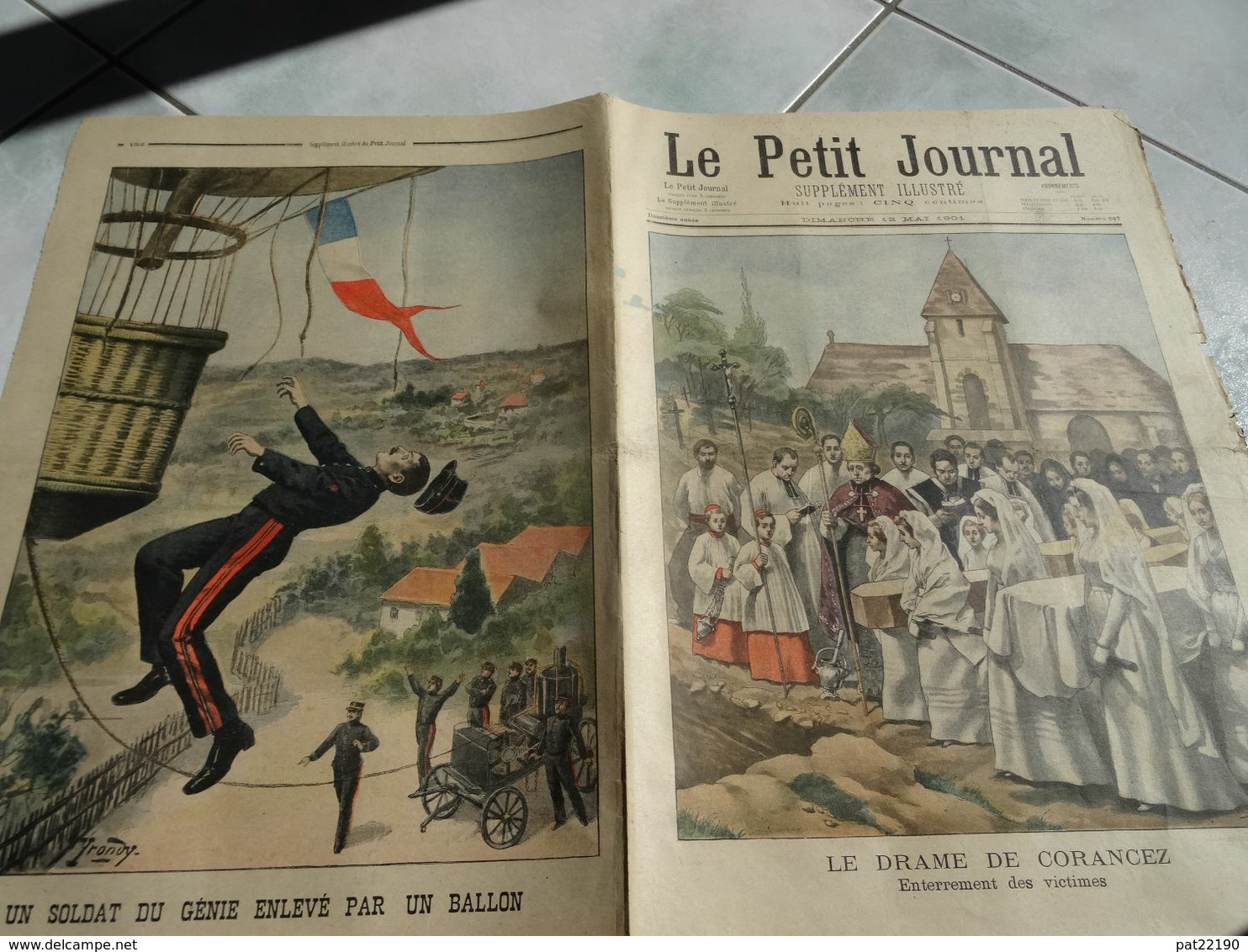 Le Petit Journal 1901 Le Crime De Corancez  Enterrement Des 5 Victimes Sucy En Brie Incendie Ballon Aérostation Accident - Le Petit Journal