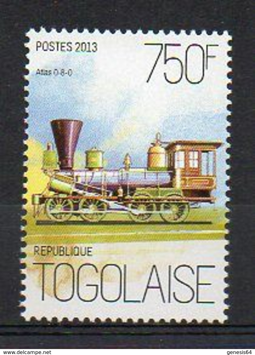 Atlas 0-8-0 - Locomotive Stamp (Togo 2013) - MNH (1W0130) - Treni