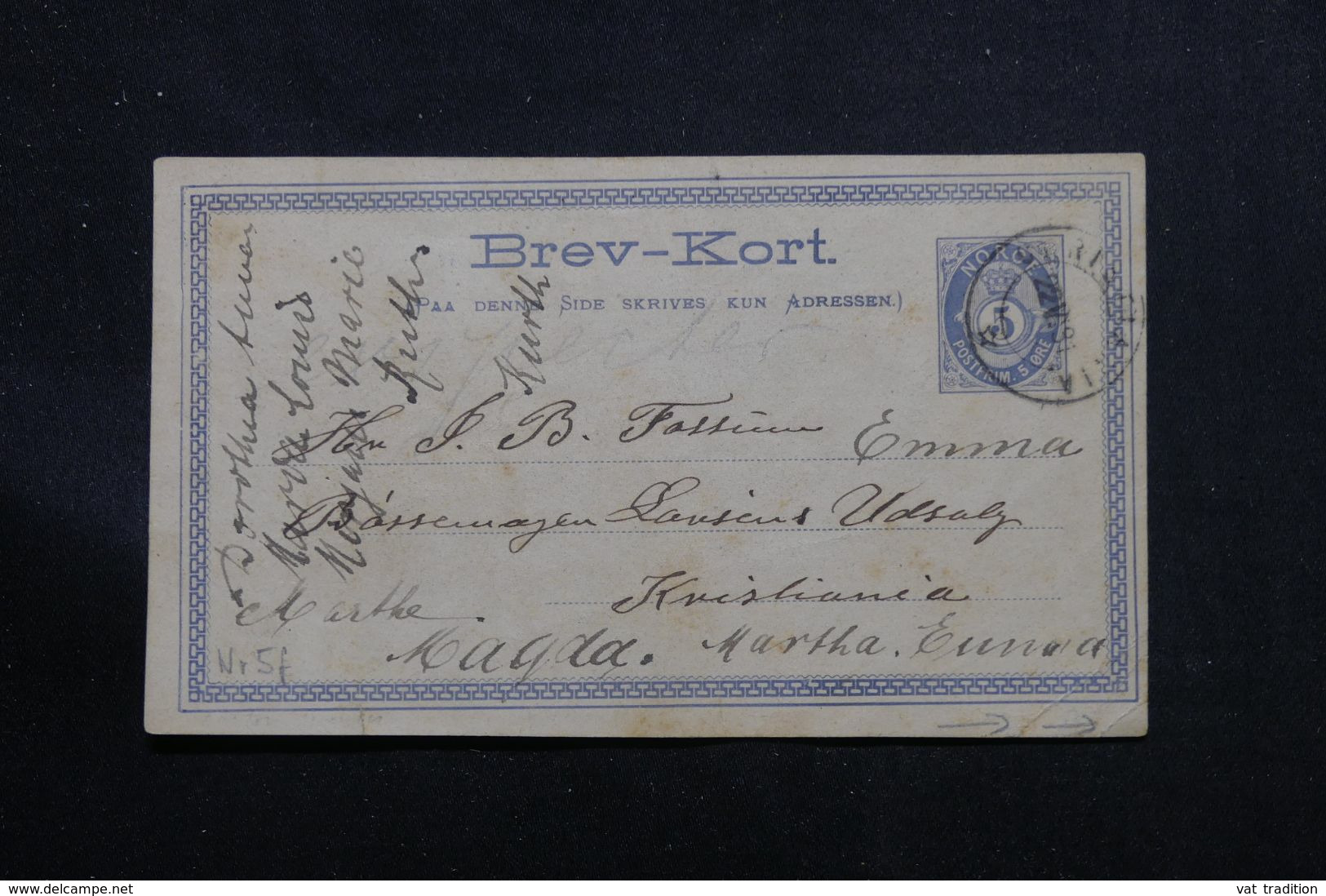 NORVÈGE - Entier Postal Pour Kristiania En 1881 - L 71376 - Interi Postali
