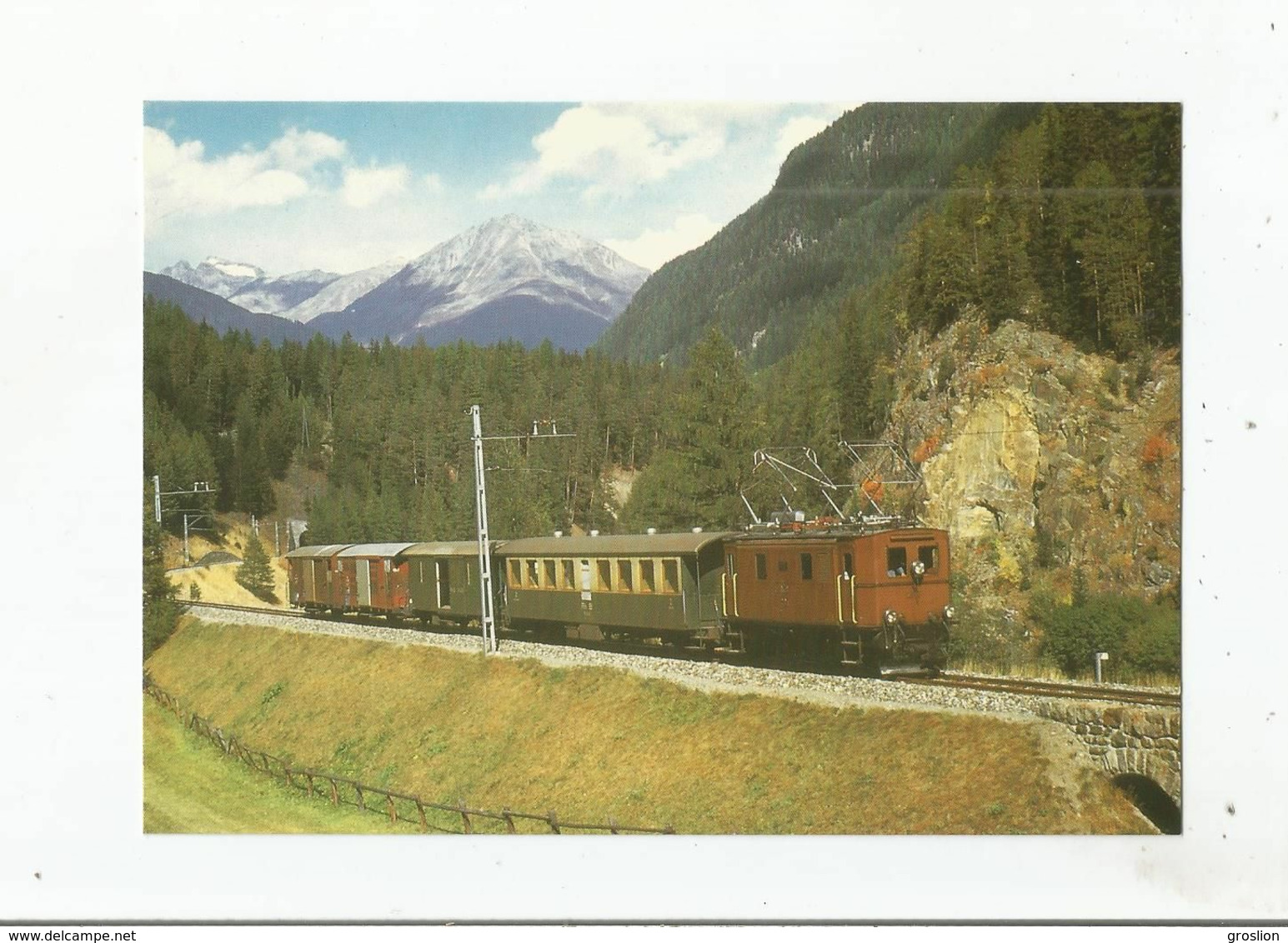 ENTRE SUSCH ET ZERNEZ 25 9 1971 Ge 2/4 207 EN TETE D'UN SPECIAL - Susch