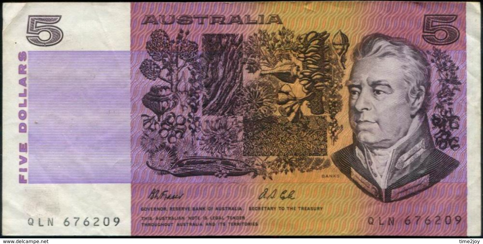 Australia $ 5 Papermoney Banknote VF - Moneda Local