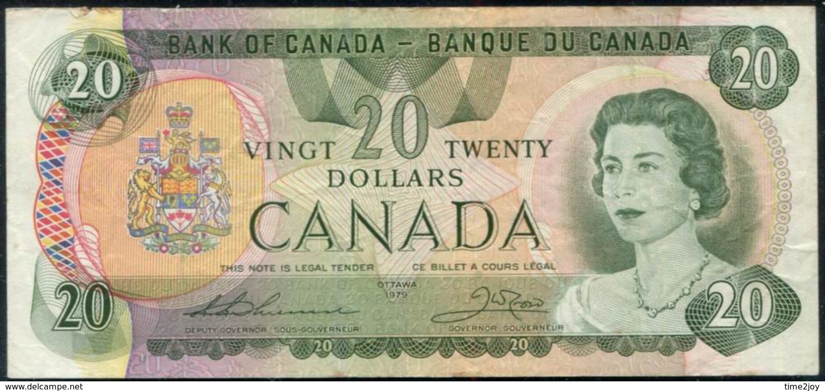 Canada Queen Elizabeth II $20 Banknote 1979 - Canada