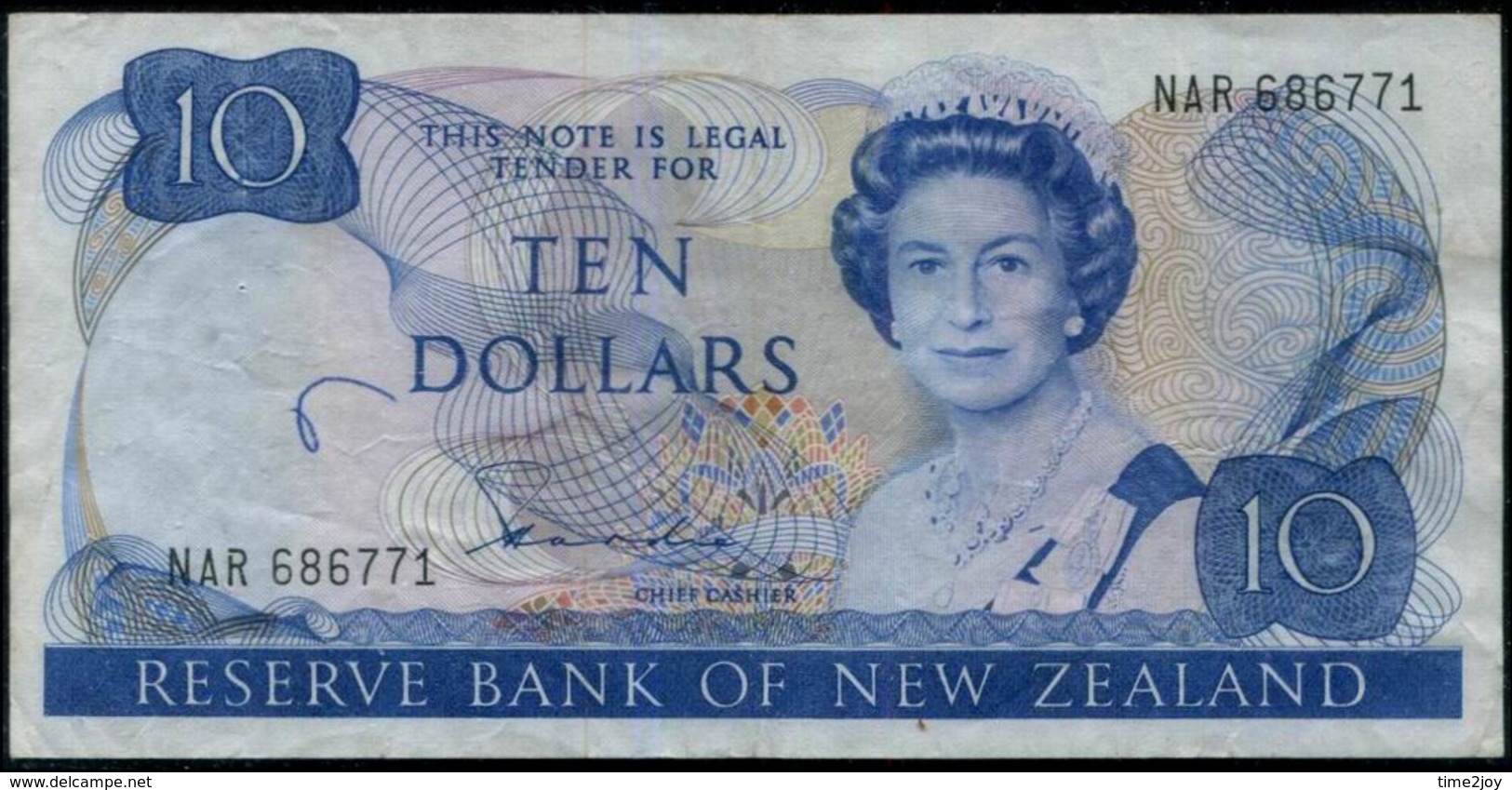 New Zealand Queen Elizabeth II. $10 Banknotes - Nuova Zelanda