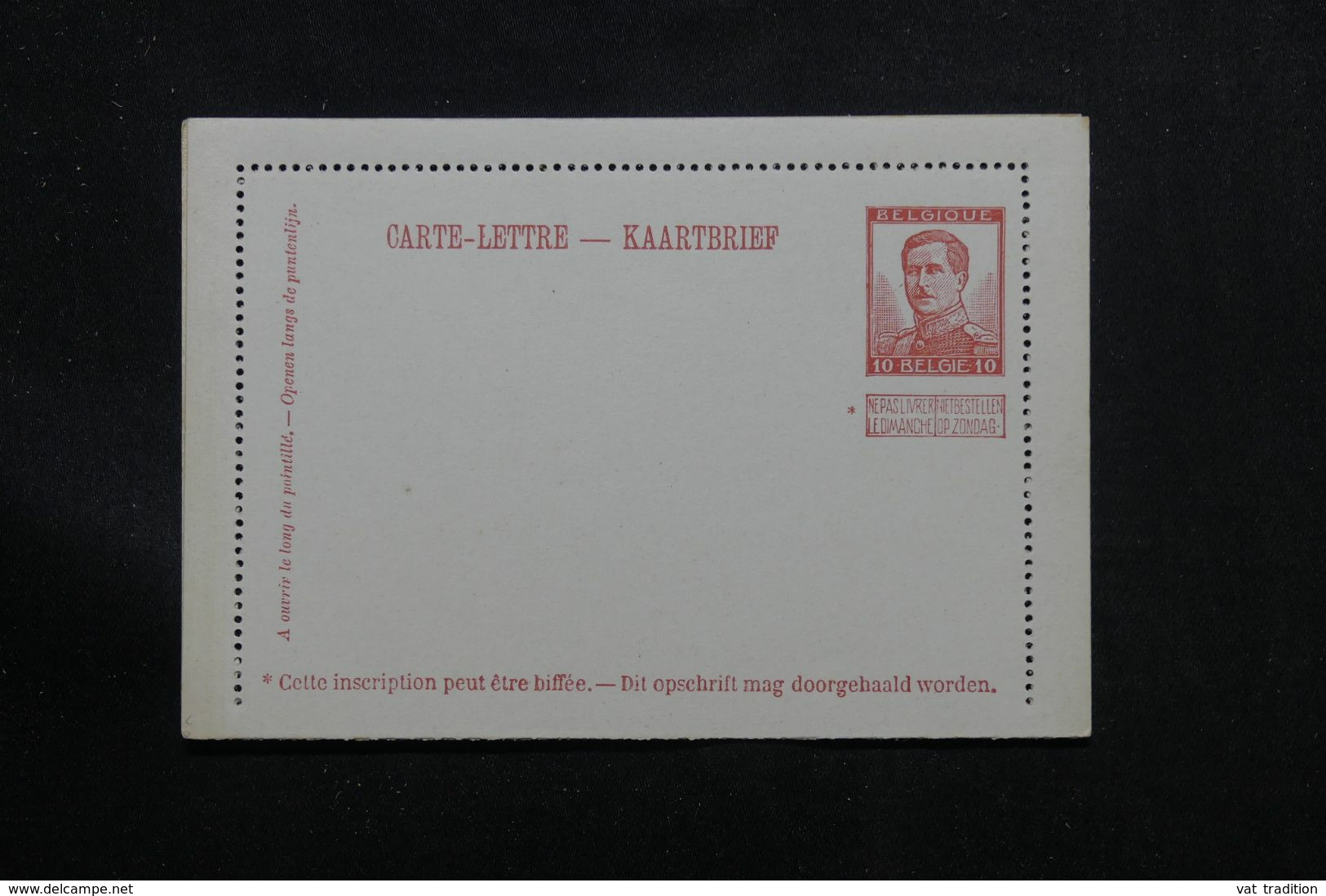 BELGIQUE - Entier Postal Carte Lettre, Non Circulé - L 71399 - Letter-Cards
