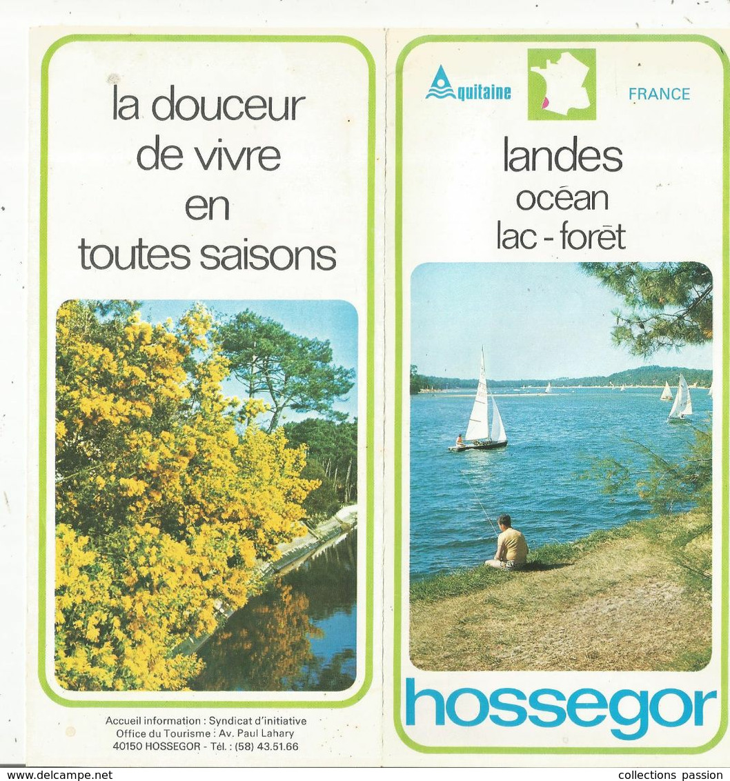 Dépliant Touristique, 40 , HOSSEGOR ,8 Pages , Frais Fr 1.75 E - Cuadernillos Turísticos