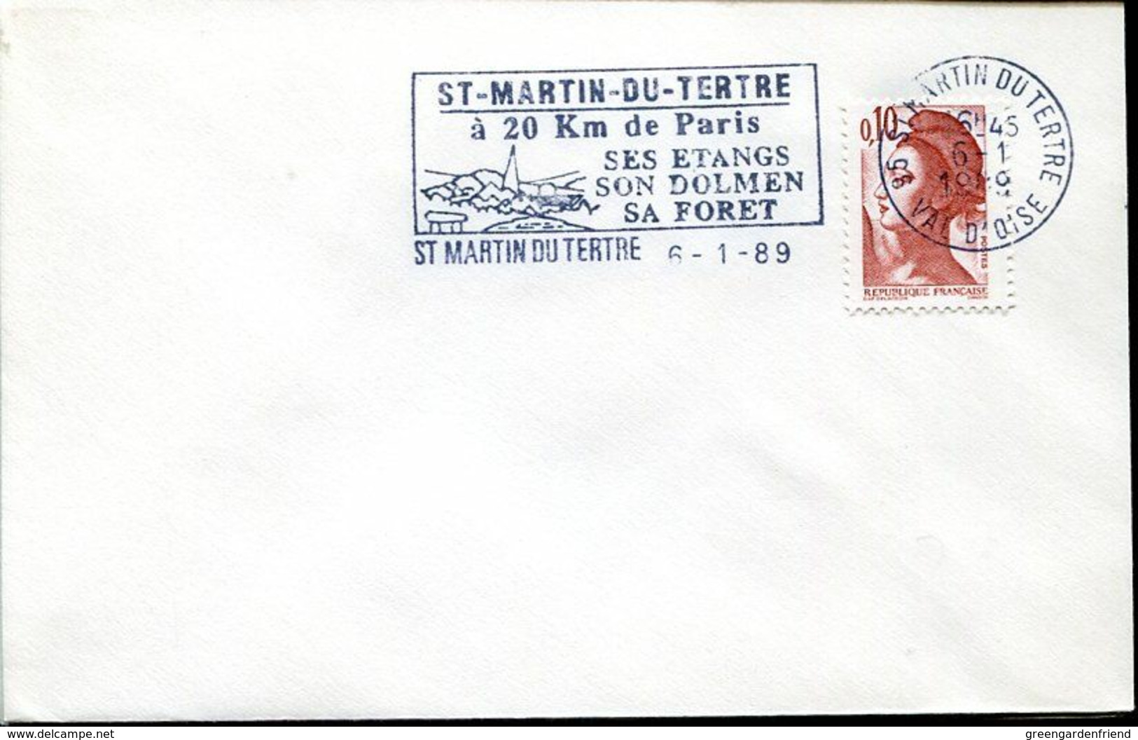 58174 France, Special Postmark 1989 St.martin Du Tertre, Prehistory  Dolmen - Prehistoria