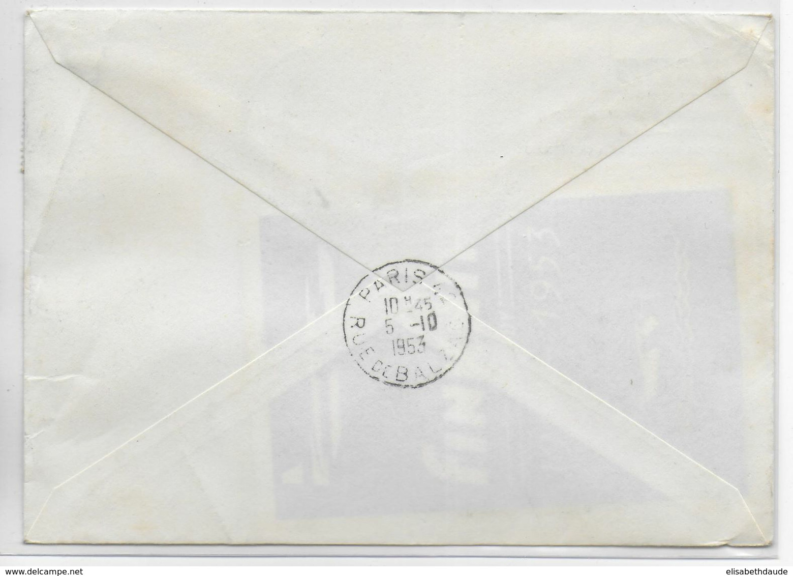 1953 - ENVELOPPE 1° LIAISON AERIENNE FINNAIR HELSINKI (FINLANDE) => PARIS - Lettres & Documents