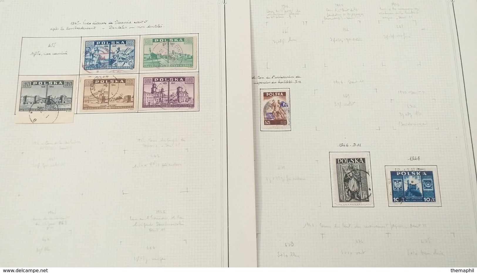 lot n° TH 539 POLOGNE 1920 / 1975  une collection dans un album yvert neufs x ou obl. forte cote