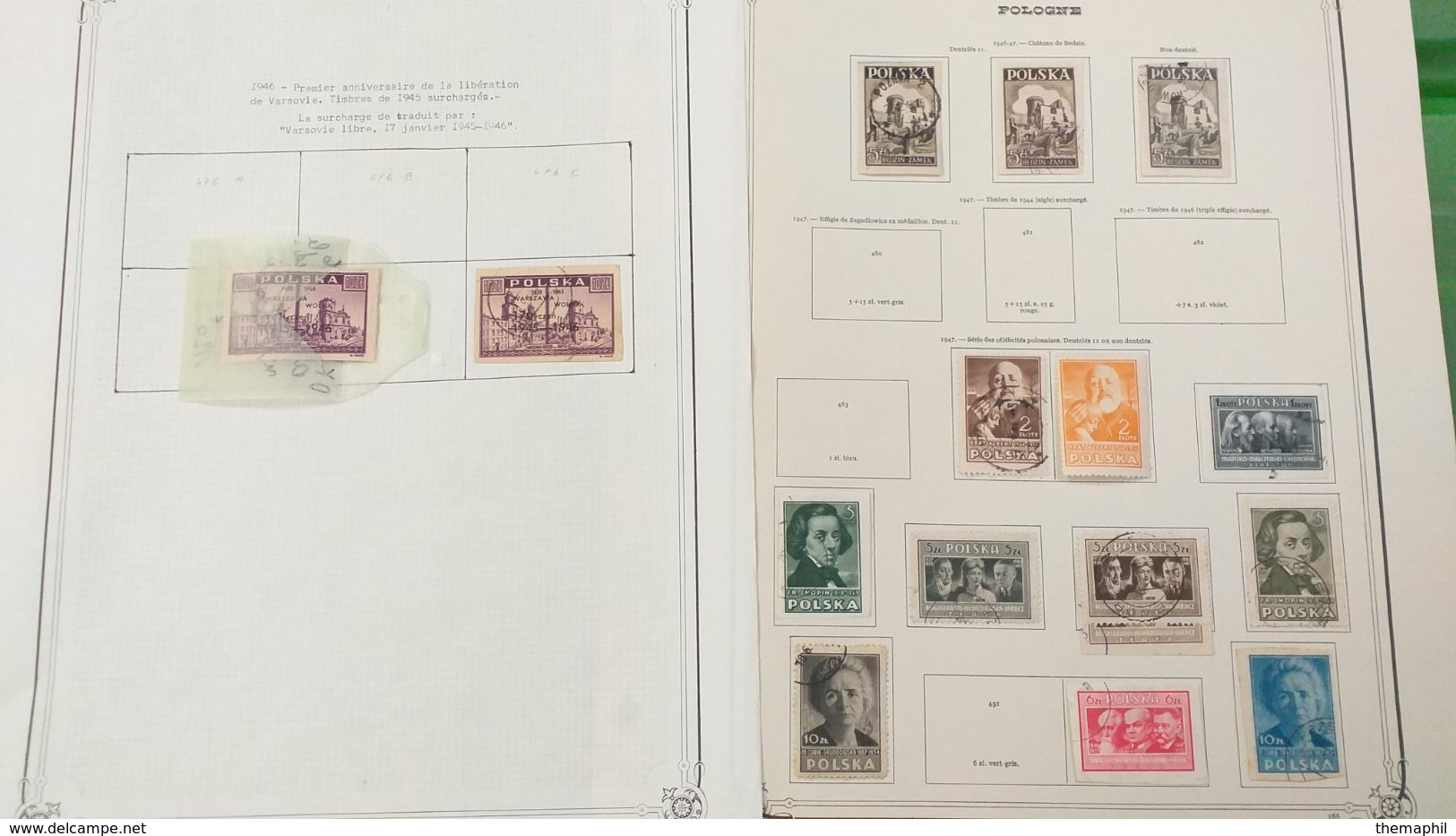 lot n° TH 539 POLOGNE 1920 / 1975  une collection dans un album yvert neufs x ou obl. forte cote