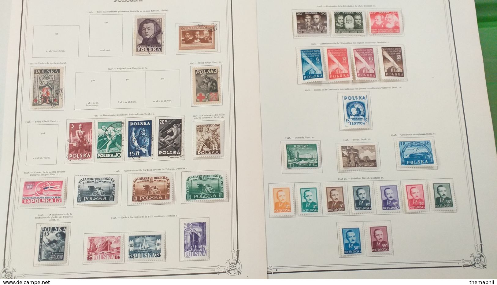 lot n° TH 539 POLOGNE 1920 / 1975  une collection dans un album yvert neufs x ou obl. forte cote