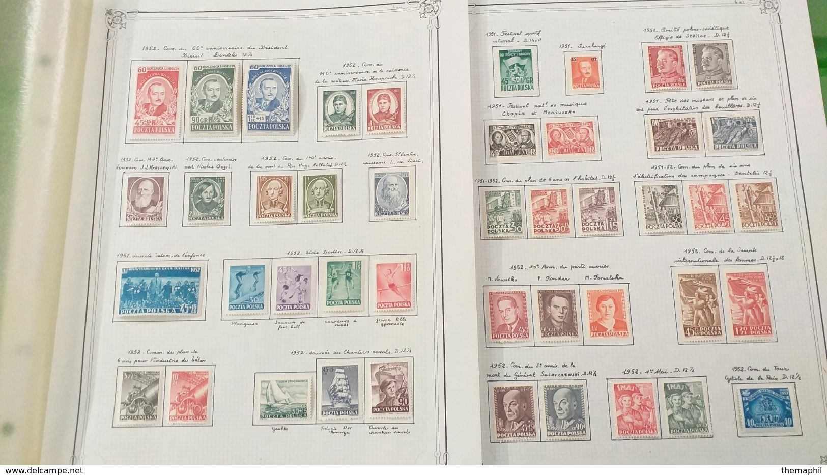 lot n° TH 539 POLOGNE 1920 / 1975  une collection dans un album yvert neufs x ou obl. forte cote