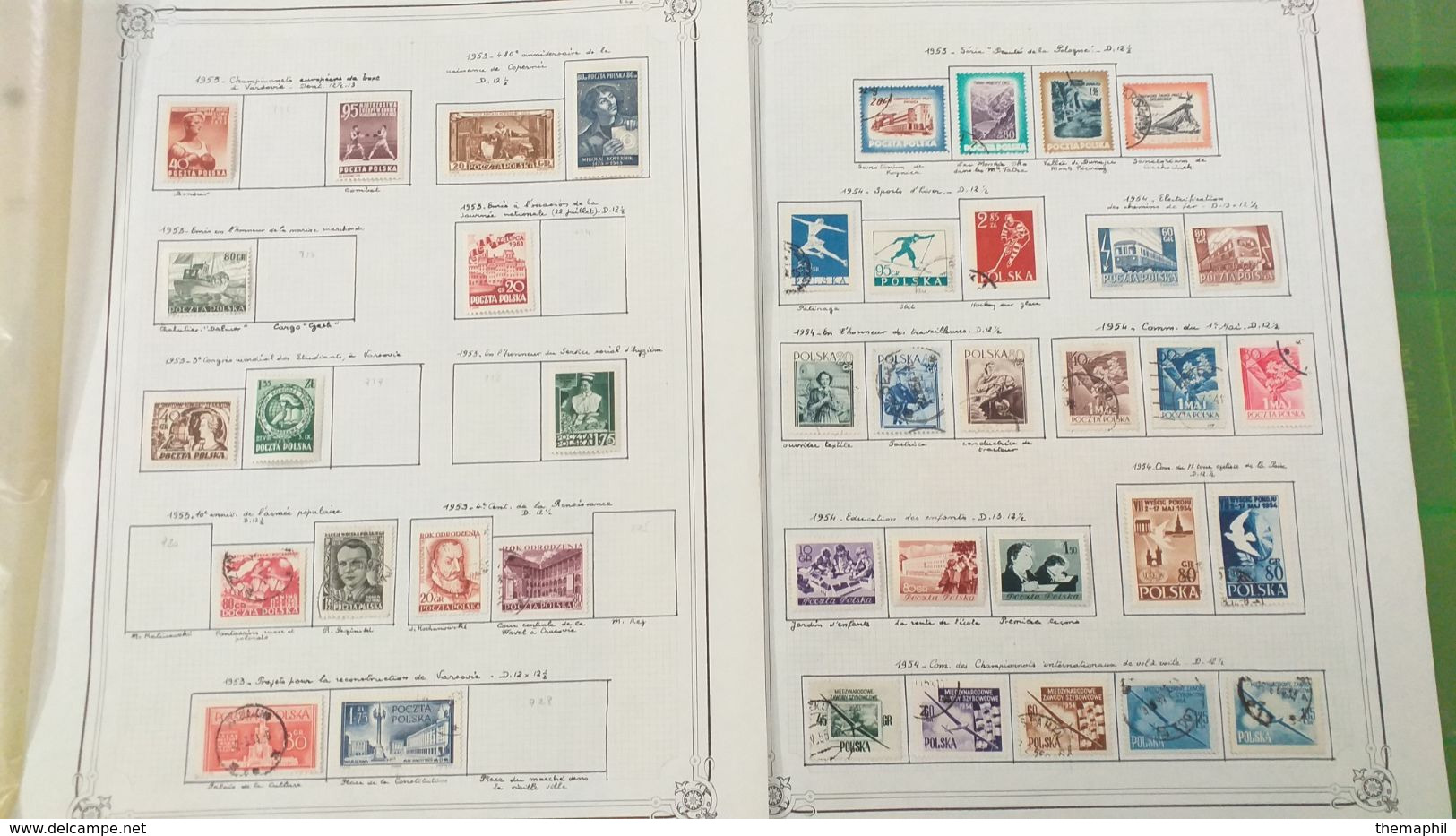 lot n° TH 539 POLOGNE 1920 / 1975  une collection dans un album yvert neufs x ou obl. forte cote