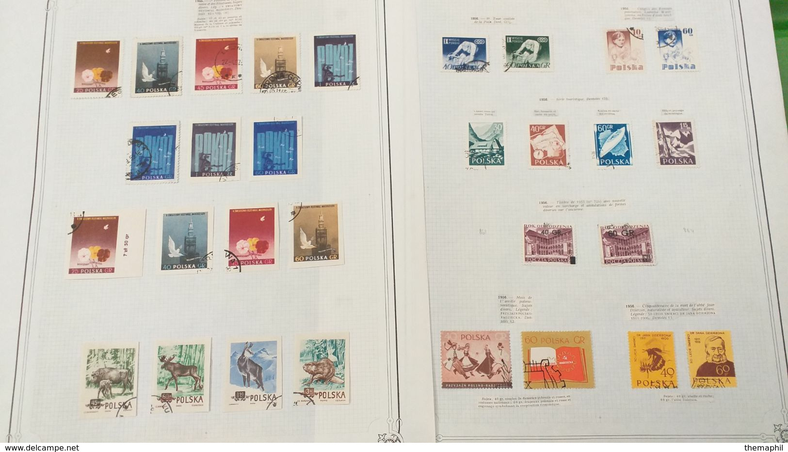 lot n° TH 539 POLOGNE 1920 / 1975  une collection dans un album yvert neufs x ou obl. forte cote