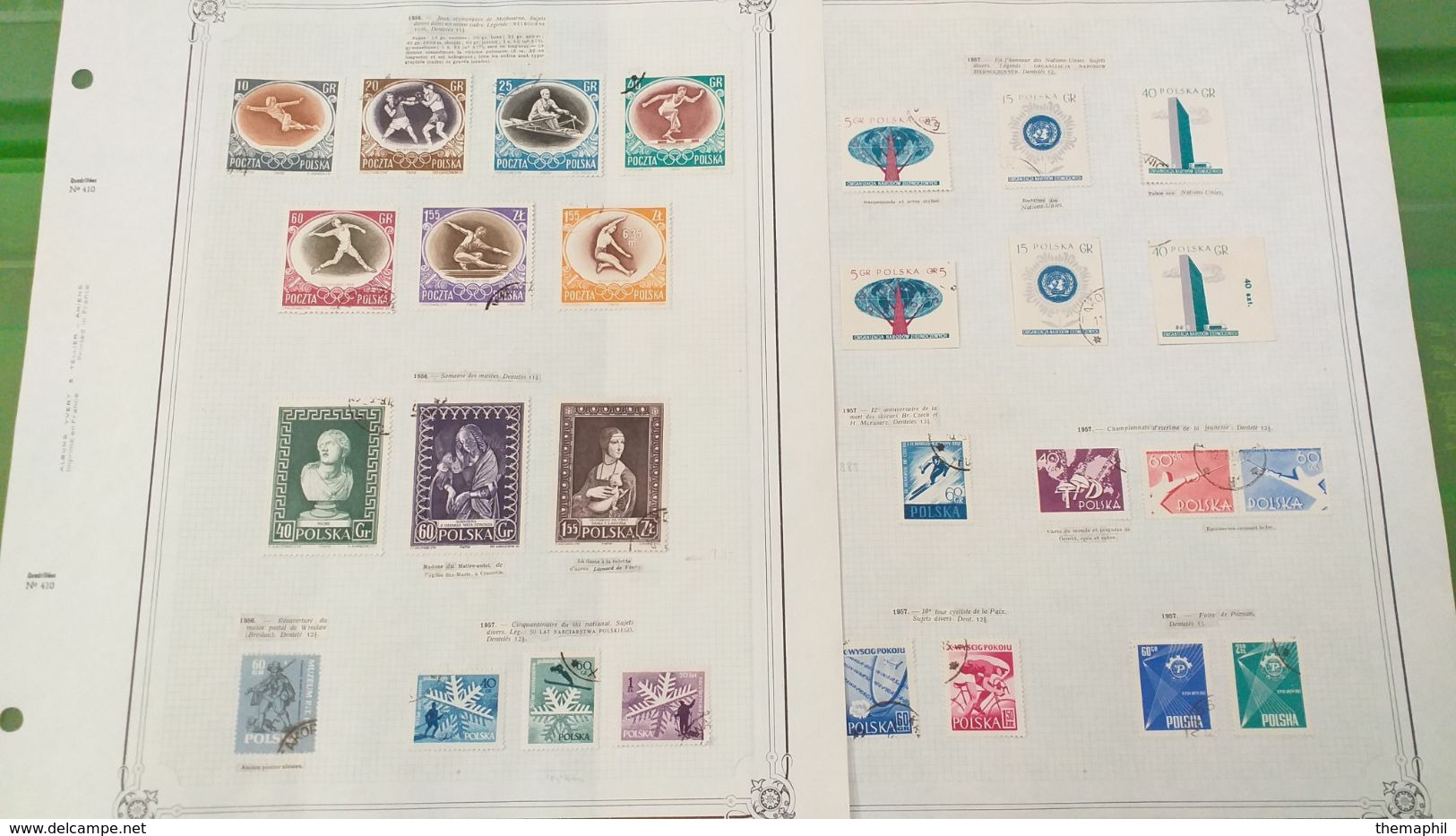 lot n° TH 539 POLOGNE 1920 / 1975  une collection dans un album yvert neufs x ou obl. forte cote