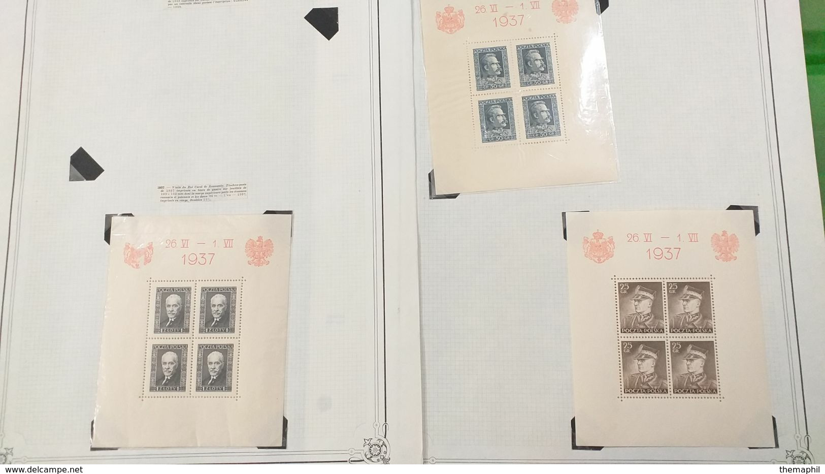 lot n° TH 539 POLOGNE 1920 / 1975  une collection dans un album yvert neufs x ou obl. forte cote