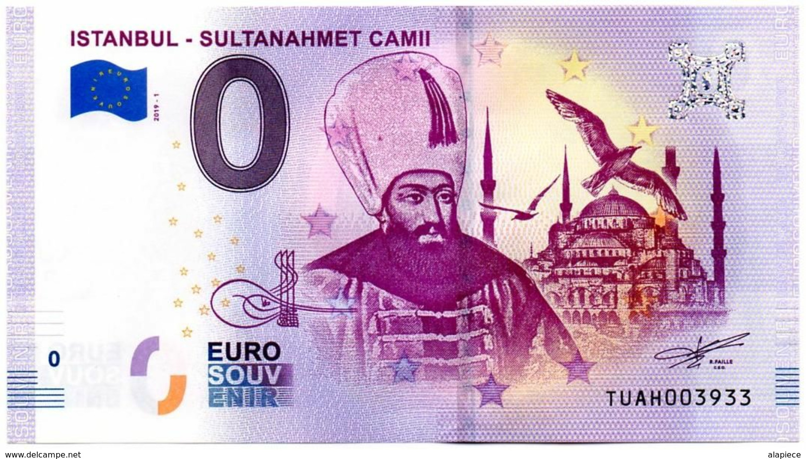 Billet Touristique - Turquie - 0 Euro - Istanbul - Sultanahmet CAMII (2019-1) - Essais Privés / Non-officiels