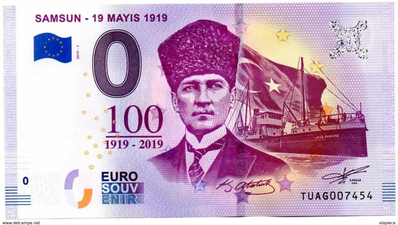Billet Touristique - Turquie - 0 Euro - Istanbul - Samsun (2019-1) - Essais Privés / Non-officiels