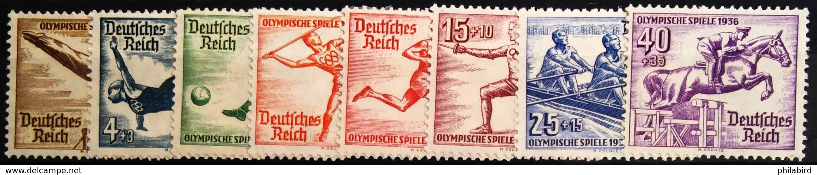 ALLEMAGNE EMPIRE                       N° 565/572                      NEUF* - Unused Stamps