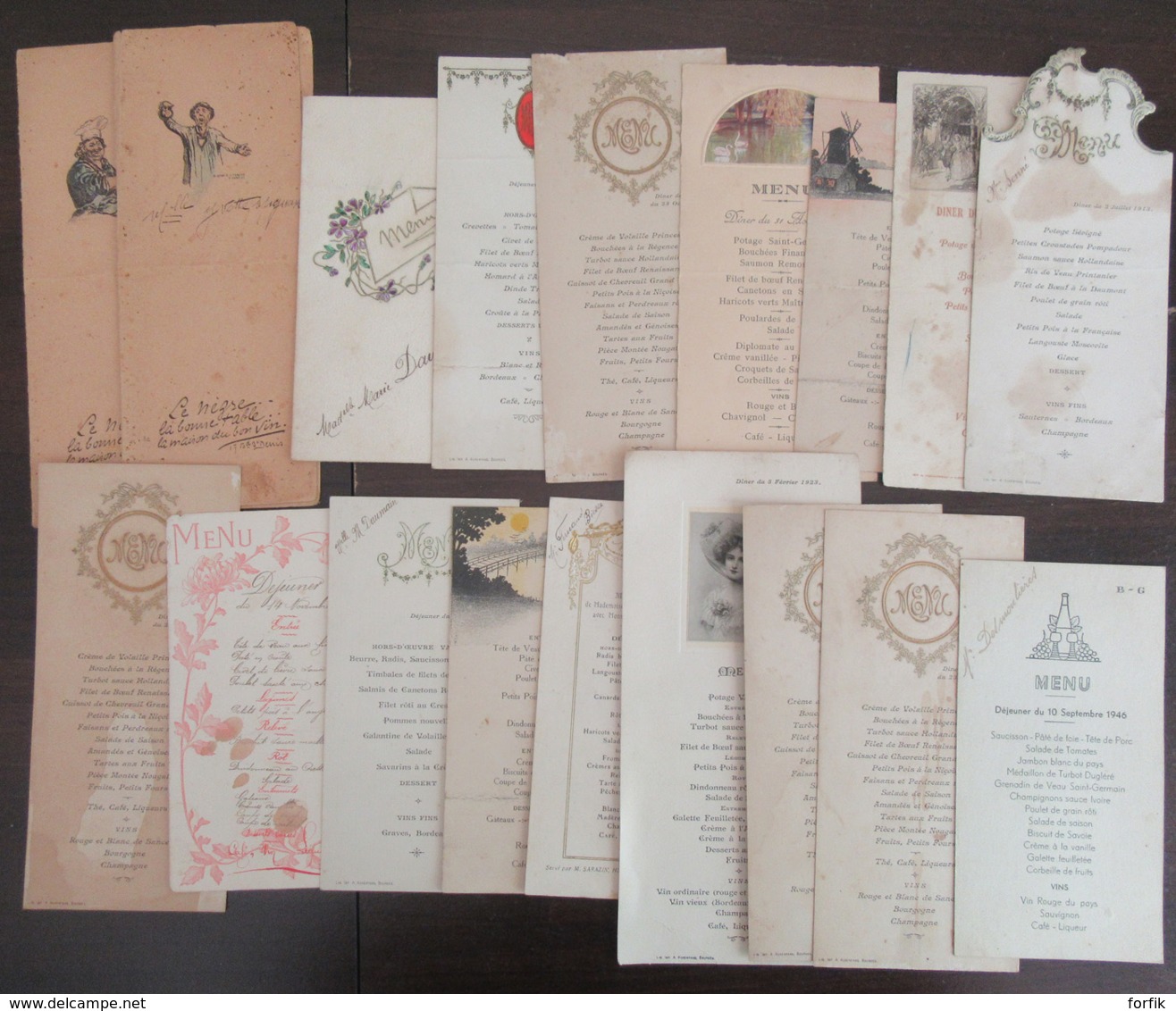 Important Lot De Documents Anciens Dont Buvards, Partitions, Menus, Livrets, Cartes Diverses, Chromos, Etc... - Documenti Storici