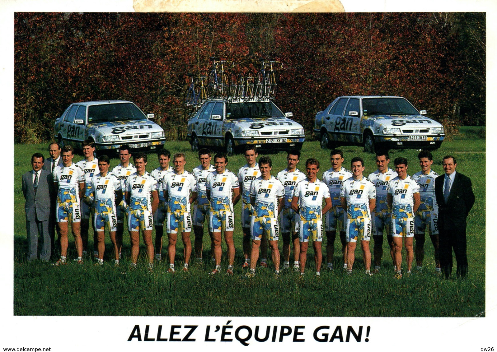 Cyclisme - Allez L'Equipe Gan 94, Photo De Groupe - Publicité FIAT, MAVIC, Cycles Lemond - Sports