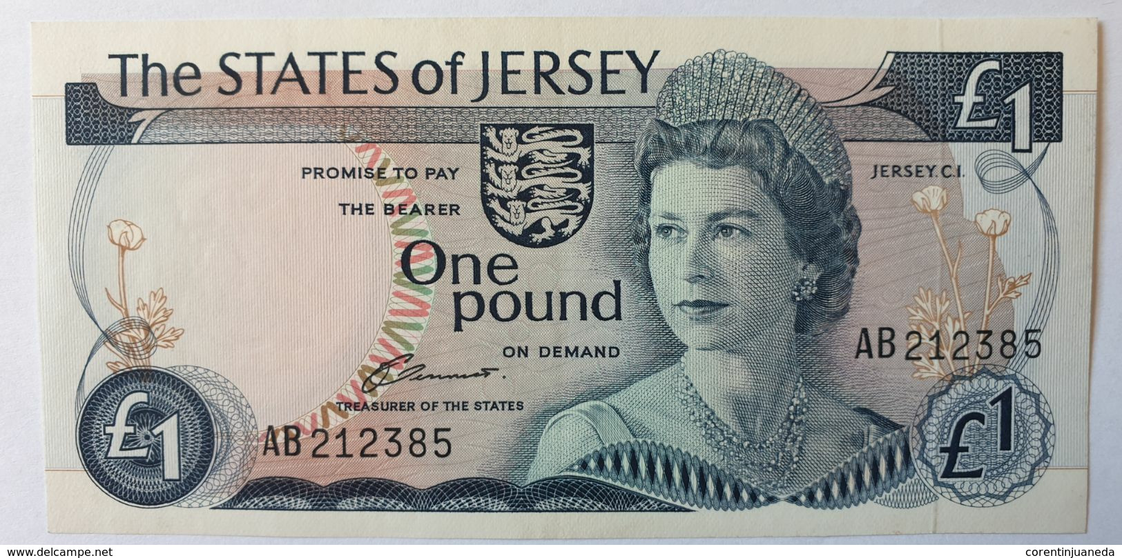 Jersey, 1 Pound (1 Livre), Type De La Rue, Non Daté - Jersey