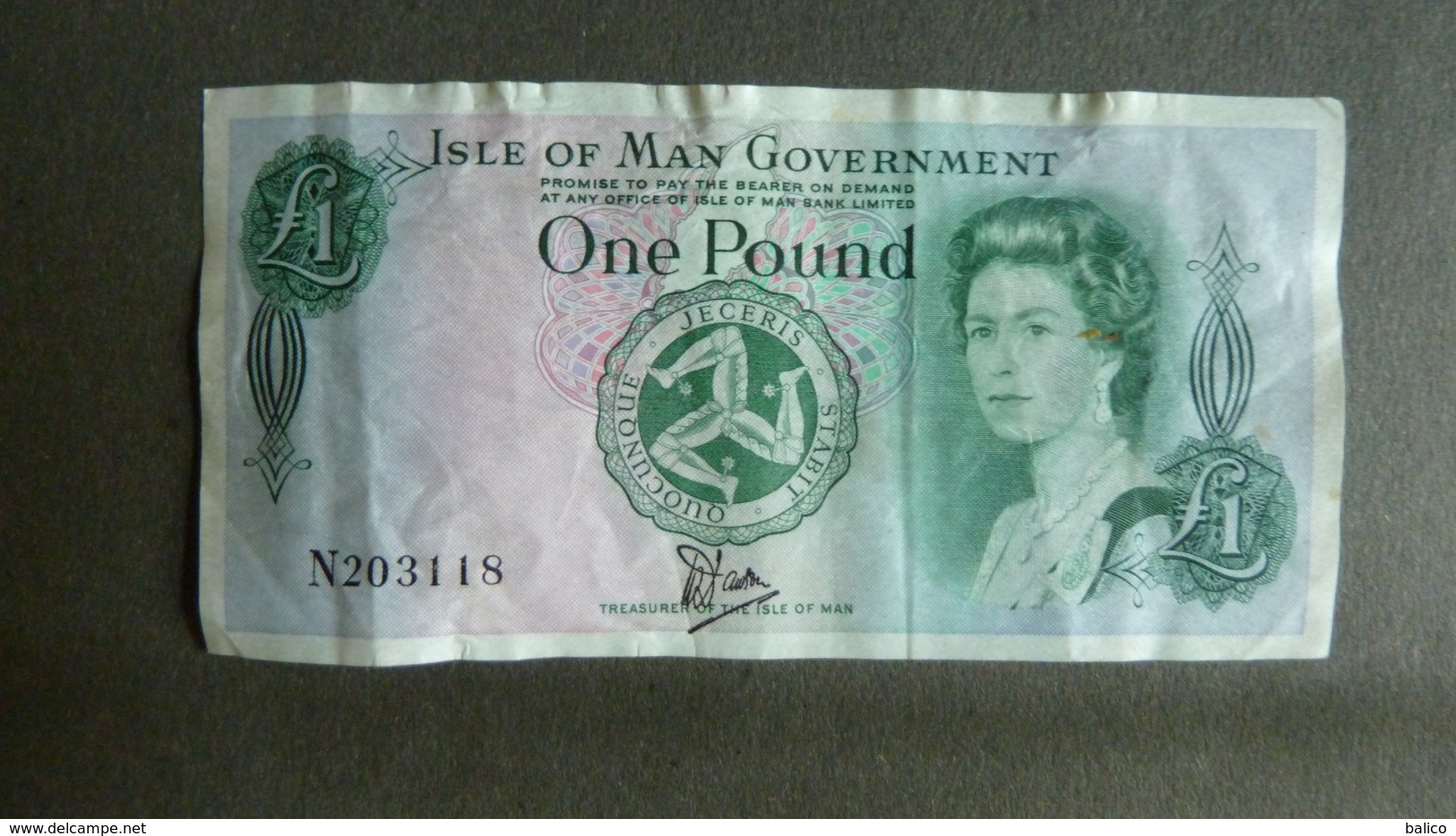 Billet - ISLE OF MAN GOVERNMENT  1 Pound  - 1983  ( Indéchirable/plastic )  Rare - Andere & Zonder Classificatie
