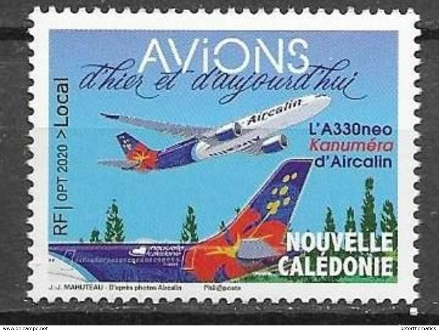 NEW CALEDONIA, 2020, MNH,AIRPLANES, AVIATION, AIRCALIN, 1v - Vliegtuigen