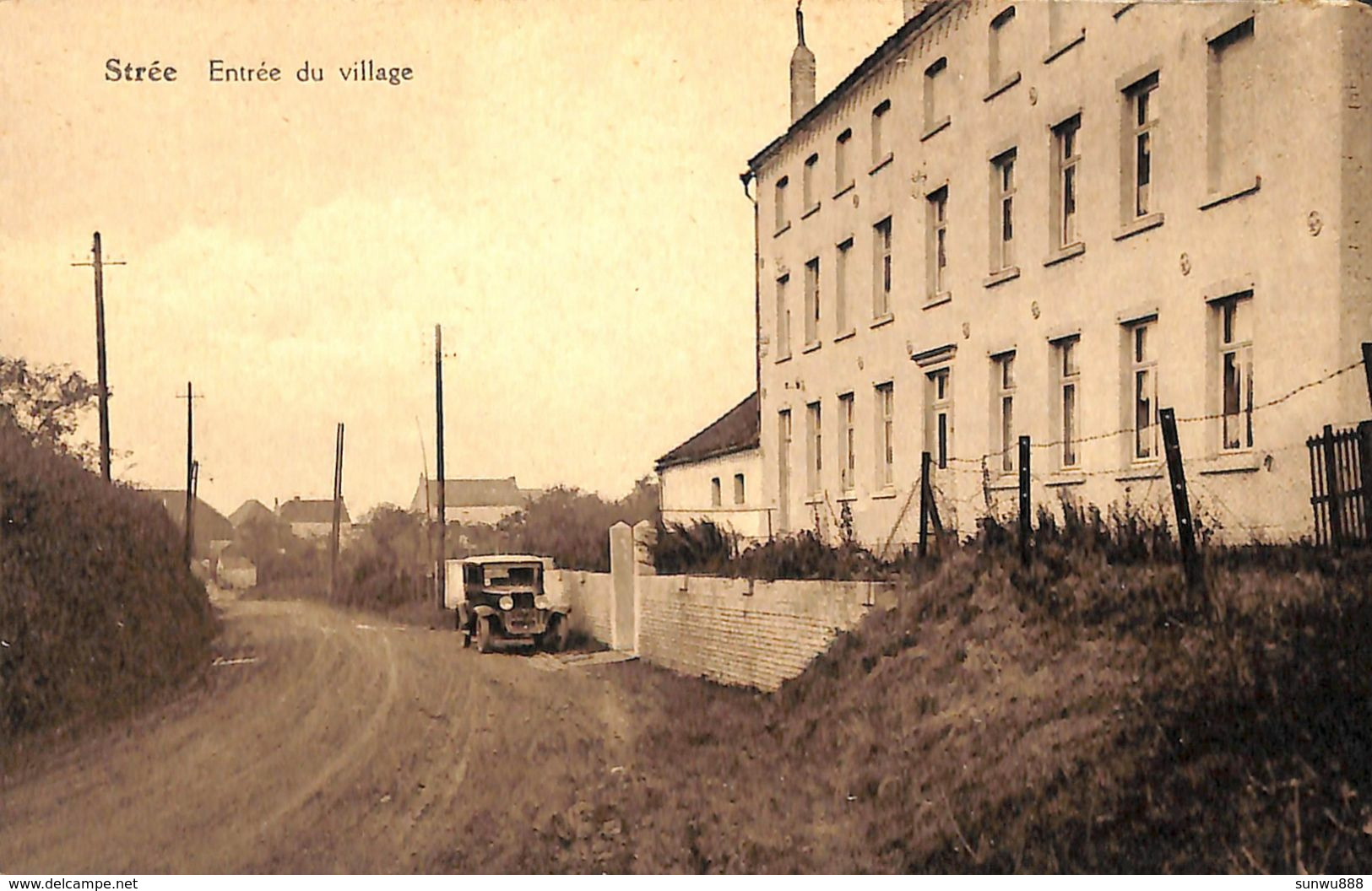 Strée - Entrée Du Village (oldtimer, Edit. Joseph Dantinne) - Beaumont