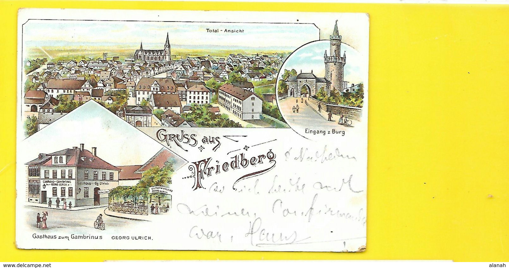 Gruss Aus FRIEDBERG Litho () Allemagne - Friedberg