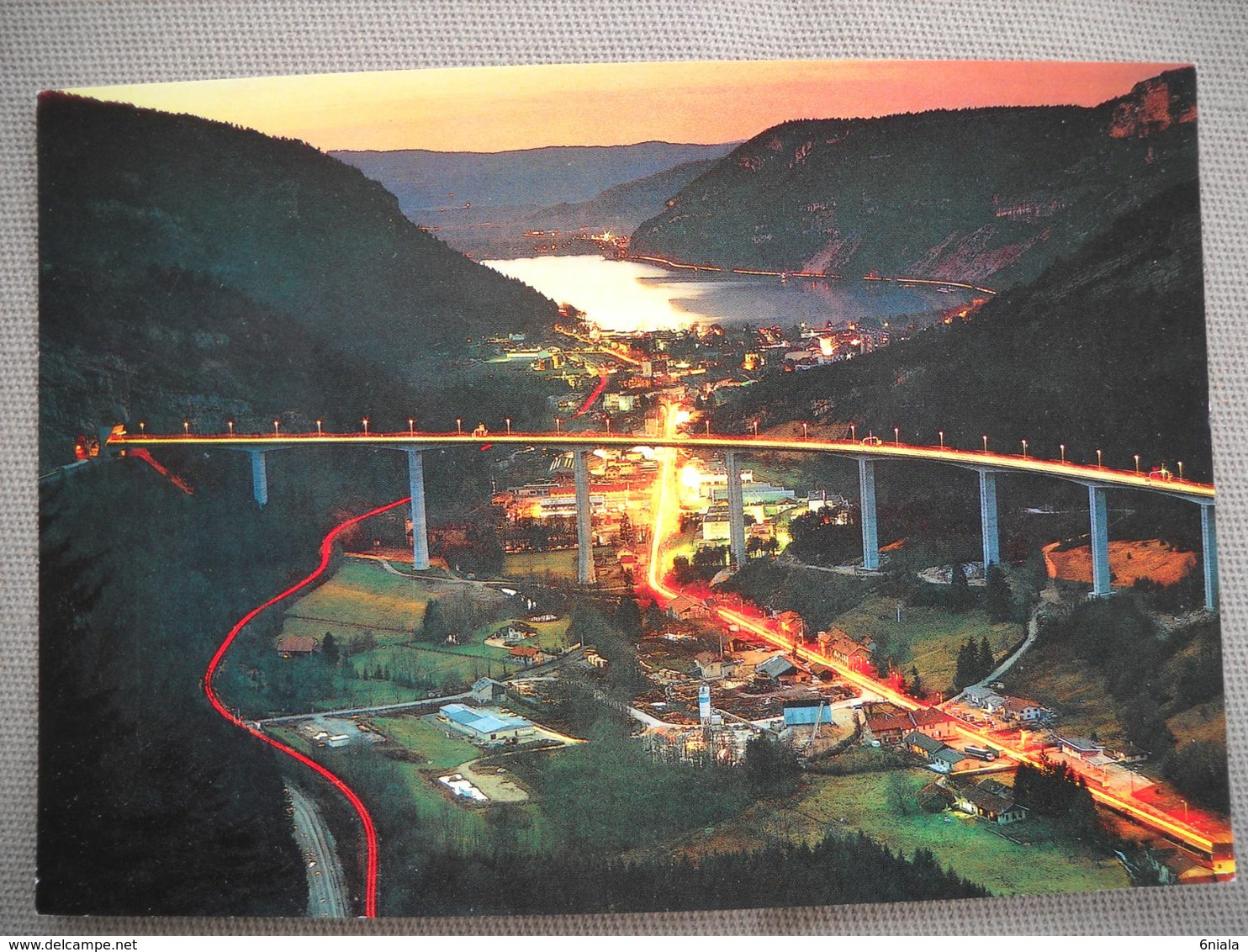 2729 Carte Postale Le VIADUC DE NANTUA  LES NEYROLLES  Vue De Nuit  MO SCETAUROUTE  Architecte NOVARINA       01  Ain - Nantua