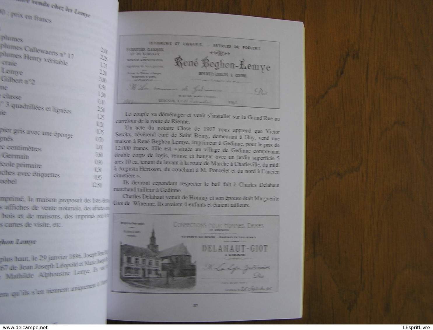 Bulletin CEHG N° 58 Gedinne Régionalisme Ardenne Wallon Brasserie Resteigne Honnay Vonêche Résistance 40 45 Imprimerie