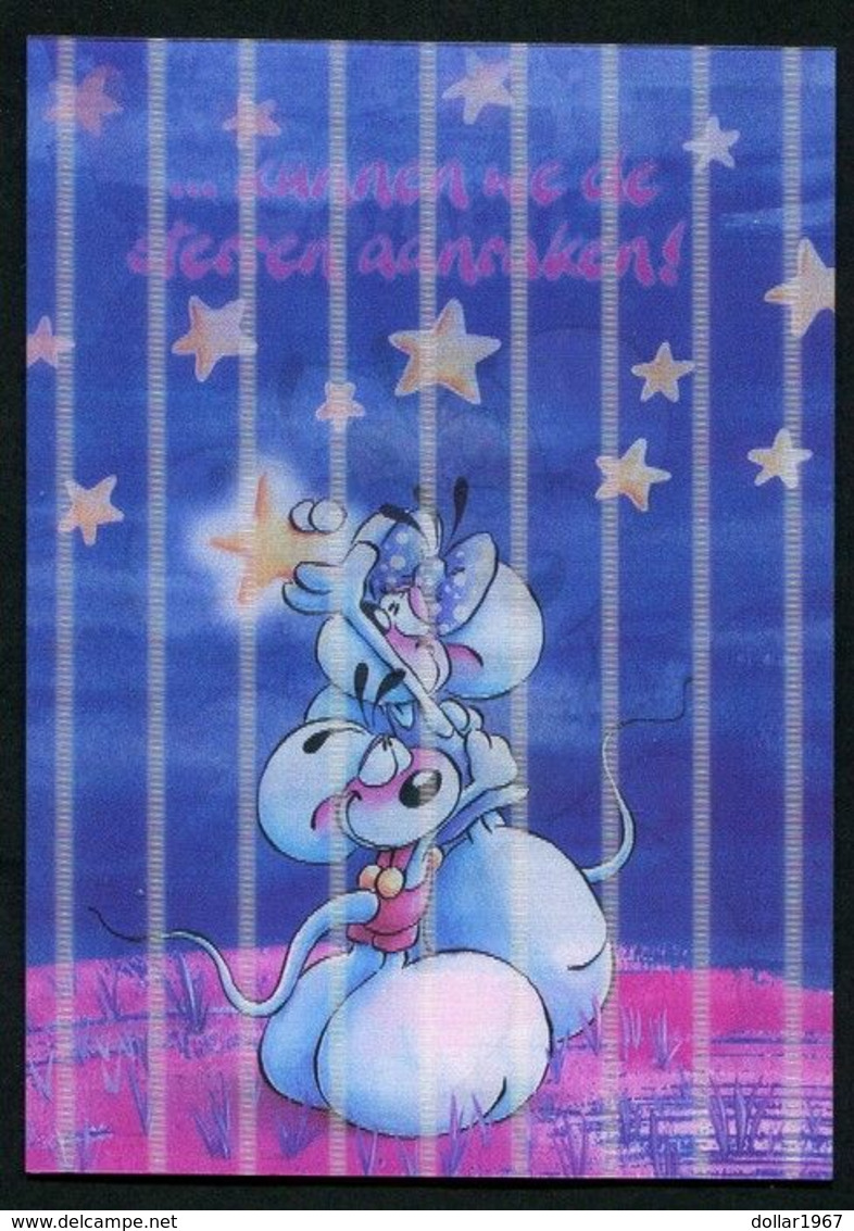 Diddl : 3D , Samen....kunnen We De Sterren Aanraken !- Not Used -  See The 2  Scans For Condition. ( Originalscan !!! ) - Diddl